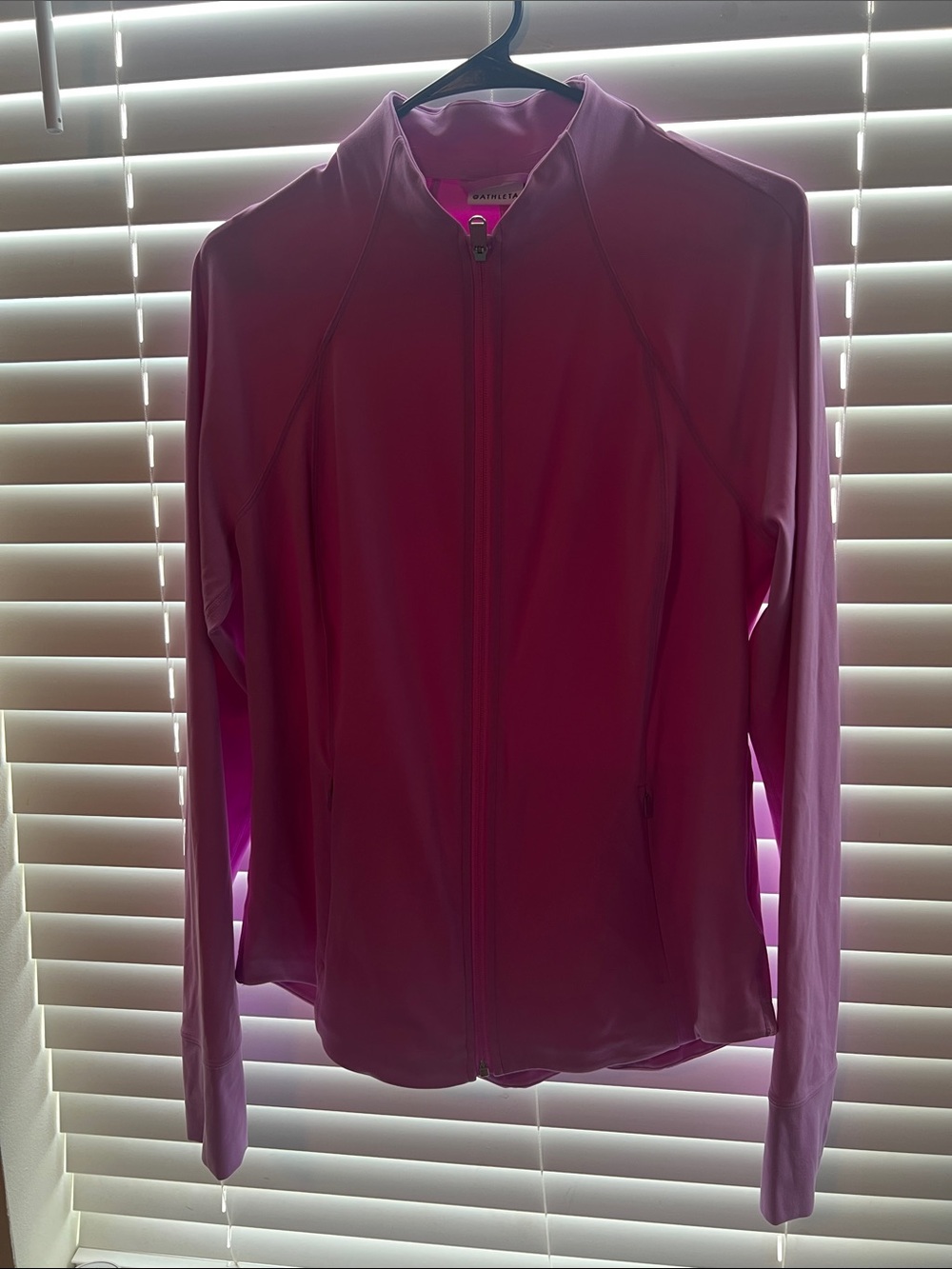 Athleta Magenta Full-Zip Utility Jacket